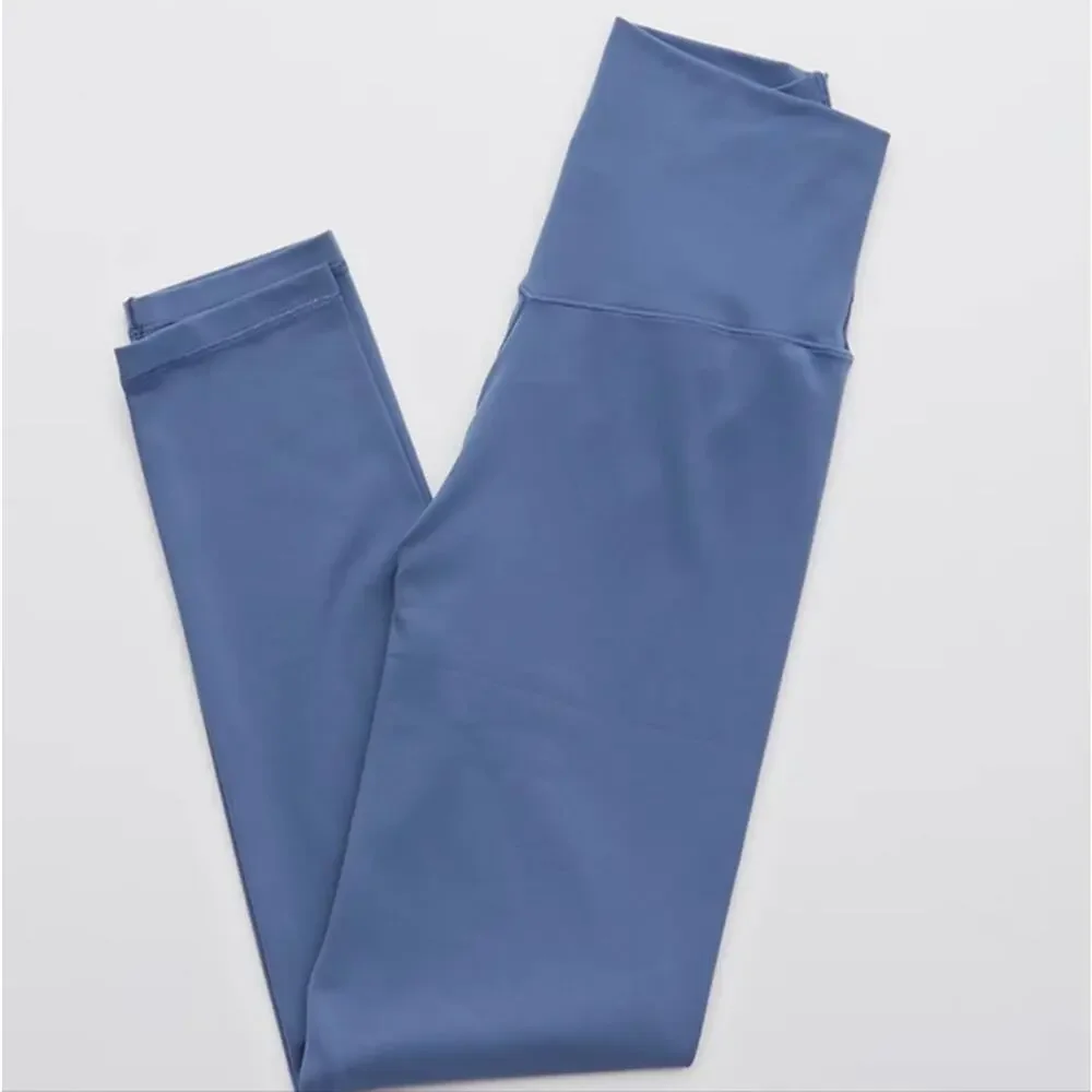 NWT Aerie Offline Real Me Crossover 7/8 Legging - Marbled Blue - Size Large - Picture 2 of 12